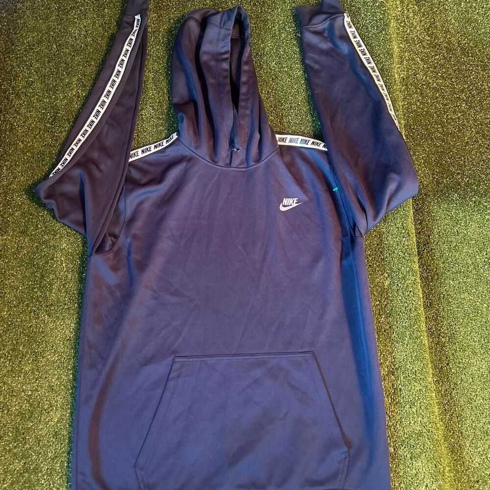 Nike Men's Navy and Blue Hoodie